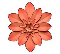 Picfarce Decorazione artistica da parete con fiori in metallo rosa, 28 cm, rustica e moderna, decorazione per la casa, per interni, camera da letto, soggiorno, ufficio, giardino, patio