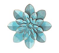 Picfarce Decorazione artistica da parete in metallo blu cielo chiaro, 24,1 cm, scultura floreale rustica moderna, decorazione per la casa da appendere, opere d'arte per interni, camera da letto,