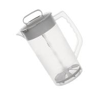 Pichet À Boisson Hermétique Transparent - 2000 Ml - 19,5x27,5 Cm - Pichet Àeau Avec Couvercle Anti-fuite, Mélangeur À Large Buse Pour Jus, Thé, Boissons Froides, Fêtes, Cuisine Et Usage Quotidien