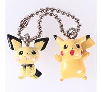 Pichu Pikachu Pokemon Swing Coppia di Figure Portachiavi Nintendo dal Giappon...