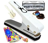 Pick-a-Palooza®, mega confezione regalo con punzonatrice, per plettri per chitarra fai da te - Il fantastico creatore di plettri con portachiavi in pelle, 15 strisce per plettri e uno stampo a forma di chitarra - Adesso puoi creare da solo i tuoi plettri - Colore: nero