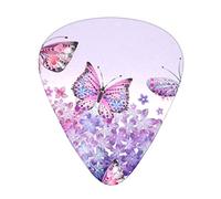 Pick per chitarra Beautiful Purple Butterfly Art Guitar Picks - Guitar Accessories - Guitar Picks For Acoustic Guitar, Guitar,Bass Guitar For Men Women Professional Guitarist,Musicians And Beginner.