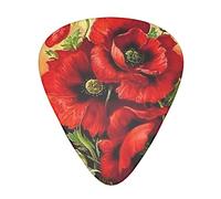Pick per chitarra Beautiful Red Poppy Flower Advanced guitar pick 12 pieces Three thicknesses for bass,electric guitar,acoustic guitar bag