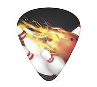 Pick per chitarra Bowling Ball 3 Different Thickness Abstract Art Colorful Celluloid Guitar Pick Plectrums For Bass,Music Lovers Guitar PlayersElectric,Acoustic Guitars Includes 0.46mm,0.71mm,0.96mm