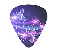 Pick per chitarra butterfly purple 3 Different Thickness Abstract Art Colorful Celluloid Guitar Pick Plectrums For Bass,Music Lovers Guitar Players,Acoustic Guitars Includes 0.46mm,0.71mm,0.96mm