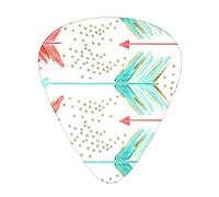 Pick per chitarra Coral And Teal Arrows Guitar Picks - Guitar Accessories - Guitar Picks For Acoustic Guitar,Electric Guitar,Bass Guitar For Men Women Professional Guitarist,Musicians And Beginner.