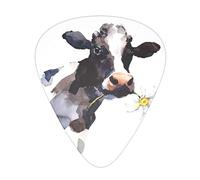 Pick per chitarra Cow And Daisy Flower Guitar Picks - Guitar Accessories - Guitar Picks For Acoustic Guitar,Electric Guitar,Bass Guitar For Men Women Professional Guitarist,Musicians And Beginner.