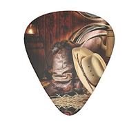 Pick per chitarra Cowboy Black Hat Western Boots Advanced guitar pick 12 pieces Three thicknesses for bass,electric guitar,acoustic guitar bag