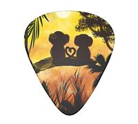 Pick per chitarra Cute Couple Monkey Advanced guitar pick 12 pieces Three thicknesses for bass,electric guitar,acoustic guitar bag