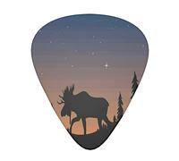 Pick per chitarra Deer Mountain Pine Tree Wilderness Advanced guitar pick 12 pieces Three thicknesses for bass,electric guitar,acoustic guitar bag