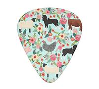 Pick per chitarra Farm Animal 3 Different Thickness Abstract Art Colorful Celluloid Guitar Pick Plectrums For Bass,Music Lovers Guitar PlayersElectric,Acoustic Guitars Includes 0.46mm,0.71mm,0.96mm