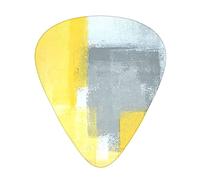 Pick per chitarra Grey And Yellow Abstract Art Painting Advanced guitar pick 12 pieces Three thicknesses for bass,electric guitar,acoustic guitar bag