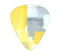 Pick per chitarra Grey And Yellow Abstract Art Painting Guitar Picks Guitar Picks For Acoustic Guitar, Guitar,Bass Guitar For Men Women Professional Guitarist,Musicians And Beginner.