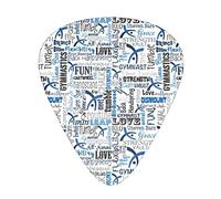 Pick per chitarra Gymnastics Blue Guitar Picks - Guitar Accessories - Guitar Picks For Acoustic Guitar,Electric Guitar,Bass Guitar For Men Women Professional Guitarist,Musicians And Beginner.