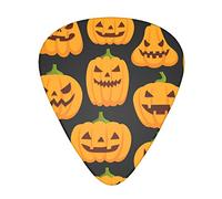 Pick per chitarra Halloween Pumpkin Patterns Guitar Plectrums 12pcs For Guitar,Ukulele,Etc. (Thin,Medium And Thick) 0.46mm,0.71mm And 0.96mm