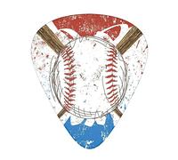 Pick per chitarra Hand Drawn Baseball Bats And Ball Guitar Picks Guitar Picks For Acoustic Guitar, Guitar,Bass Guitar For Men Women Professional Guitarist,Musicians And Beginner.