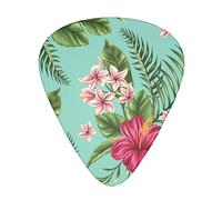 Pick per chitarra Hawaiian Tropical Leaves Flowers Advanced guitar pick 12 pieces Three thicknesses for bass,electric guitar,acoustic guitar bag