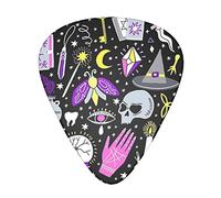 Pick per chitarra Magic Witch Witchcraft Bohemian Drawing Advanced guitar pick 12 pieces Three thicknesses for bass,electric guitar,acoustic guitar bag