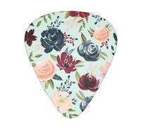 Pick per chitarra Maroon And Navy Flowers Guitar Picks - Guitar Accessories - Guitar Picks For Acoustic Guitar,Electric Guitar,Bass Guitar For Men Women Professional Guitarist,Musicians And Beginner.