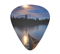 Pick per chitarra Moonlit River 3 Different Thickness Abstract Art Colorful Celluloid Guitar Pick Plectrums For Bass,Music Lovers Guitar PlayersElectric,Acoustic Guitars Includes 0.46mm,0.71mm,0.96mm