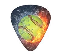 Pick per chitarra Orange Softball Baseball on Fire and Water Advanced guitar pick 12 pieces Three thicknesses for bass,electric guitar,acoustic guitar bag