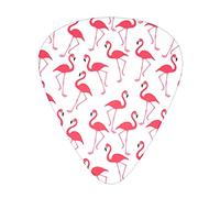 Pick per chitarra Pink flamingo pattern 3 Different Thickness Abstract Art Colorful Celluloid Guitar Pick Plectrums For Bass,Music Lovers Guitar Players,Acoustic Guitars Includes 0.46mm,0.71mm,0.96mm