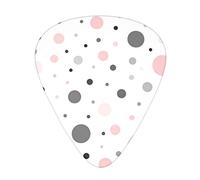 Pick per chitarra Pink Gray White Modern Polka Dot Pattern Advanced guitar pick 12 pieces Three thicknesses for bass,electric guitar,acoustic guitar bag