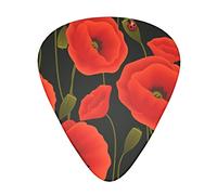 Pick per chitarra poppy flowers Advanced guitar pick 12 pieces Three thicknesses for bass,electric guitar,acoustic guitar bag
