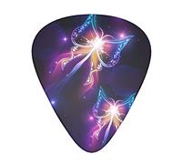 Pick per chitarra Purple Butterfly Guitar Plectrums 12pcs For Guitar,Ukulele,Etc. (Thin,Medium And Thick) 0.46mm,0.71mm And 0.96mm