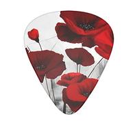 Pick per chitarra Red Poppy Flower Advanced guitar pick 12 pieces Three thicknesses for bass,electric guitar,acoustic guitar bag