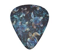 Pick per chitarra Sea Turtle 3 Different Thickness Abstract Art Colorful Celluloid Guitar Pick Plectrums For Bass,Music Lovers Guitar PlayersElectric,Acoustic Guitars Includes 0.46mm,0.71mm,0.96mm