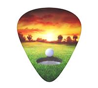 Pick per chitarra Sport Golf Ball Sunset Tree Advanced guitar pick 12 pieces Three thicknesses for bass,electric guitar,acoustic guitar bag