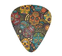 Pick per chitarra Sugar Skull Print Guitar Picks - Guitar Accessories - Guitar Picks For Acoustic Guitar,Electric Guitar,Bass Guitar For Men Women Professional Guitarist,Musicians And Beginner.