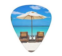 Pick per chitarra White Beach Tropical sea Advanced guitar pick 12 pieces Three thicknesses for bass,electric guitar,acoustic guitar bag