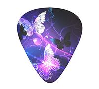 Pick per chitarra White Purple Butterflies Advanced guitar pick 12 pieces Three thicknesses for bass,electric guitar,acoustic guitar bag