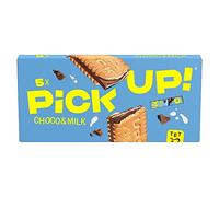 PiCK UP ChocoundMilk - Barrette per biscotti - Confezione da 5-2 biscotti con cioccolato al latte e crema al latte (5 x 28 g)
