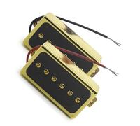 Pick-up Elettrico Pickup Elettrico Single Coil Aperto Sul Retro 6 Fori 50/52mm Per Chitarra Con Piastra Cromata Con Accenti Bk(Gold 1Set)