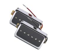 Pick-up Elettrico Pickup Elettrico Single Coil Aperto Sul Retro 6 Fori 50/52mm Per Chitarra Con Piastra Cromata Con Accenti Bk(Chrome 1Set)