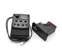 Pick-up per Chitarra Acustica Accessori Preamplificatore per Chitarra Acustica 4 Pickup EQ A Tre Bande con Equalizzatore di Frequenza Alta/Bassa/Media Porta Plettro Regolabile