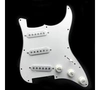 Pick-ups Set per Chitarra Elettrica Pickup Per Battipenna Per Chitarra Elettrica Alnico A Bobina Singola Accessori Per Chitarra SSS A 11 Fori Precablati Caricati Alnico(White)