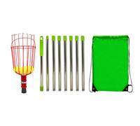 Picker di Frutta Albero Selettore di Frutta Telescopico in Acciaio Inox con Cestino - Picker di Frutta Leggero Staccabile alla Ruggine Portatile per Prugna, Pera, Limone, Albicocca