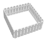 Picket Fence, 4pcs Garden Fence 19.7x7.9 '' bordo da giardino Pannelli di plastica bianca Pannelli decorativi bordo per prato per il percorso del cortile per le bandiere Picket