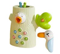 Picket Woodpecker - Playset Magnetic Bird Feeder, kit di gioco di beccata in legno | Accessorio interattivo di formazione motoria fine, modulo di sviluppo della destrezza educativa, dispositivo magnet