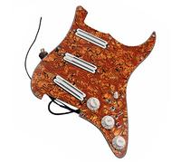 Pickguard Arancione Pickup Bianco Dual Hot Rails Pickup Humbucker Versatilità Battipenna Precablato Parti di ricambio per chitarre