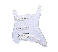 Pickguard Battipenna Per Chitarra Elettrica E Gruppo Scratchplate Precablato Caricato SSH Bianco (Color : 08)
