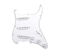 Pickguard Battipenna Per Chitarra Elettrica E Gruppo Scratchplate Precablato Caricato SSS Bianco (Color : White 1)