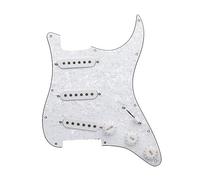 Pickguard Battipenna Per Chitarra Elettrica E Gruppo Scratchplate Precablato Caricato SSS Bianco (Color : White 3)