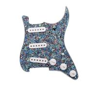 Pickguard Battipenna Per Chitarra Elettrica E Gruppo Scratchplate Precablato Caricato SSS Bianco (Color : White 9)