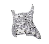 Pickguard Battipenna Per Chitarra Elettrica E Humbucker Bianco Caricato SSH Scratchplate Precablato (Color : 08)