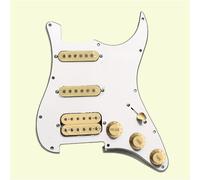 Pickguard Electric Guitar Circuit Gruppo adatto per gli accessori per chitarra elettrica ST singolo pickup singolo a doppio pickup Set Battipenna Pickup(White panel+rice pickup)